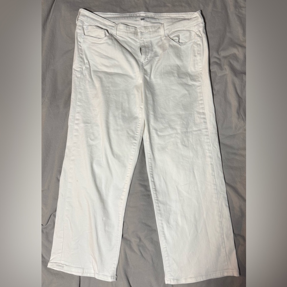 Torrid Women's Cream Flare Jeans